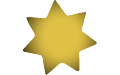 Plakfiguren zevenster goud